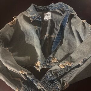 Distressed Zara Denim Jacket
